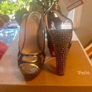 Christian Louboutin Miralep 140 Slingback Pumps w/ Tags